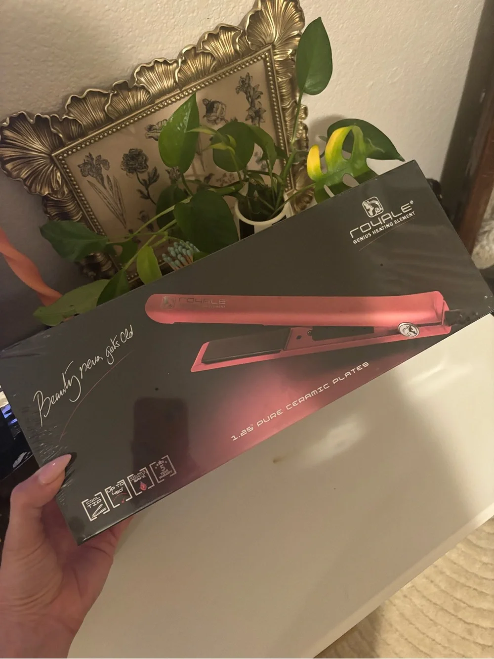 Pink Ceramic Hair Straightener - 1.25